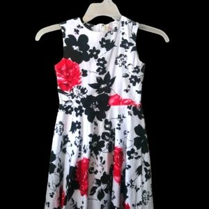 Girls Black & White Kate Kasin Dress